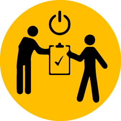 Vector área control de seguridad