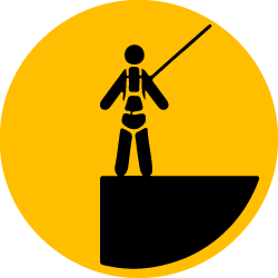 Vector área trabajo de altura